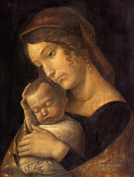 アンドレア・マンテーニャ Painting - マドンナと子供 ルネサンスの画家アンドレア・マンテーニャ